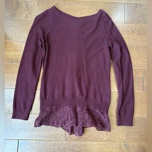 Anthropologie - Angel of the North Women’s Small Plum Sweater